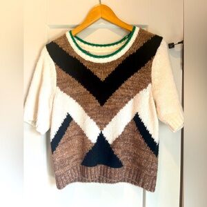 Anthropologie Maeve Knit Short Sleeve Sweater
